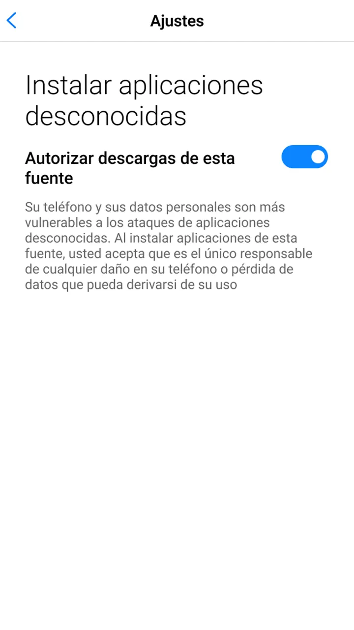 Modifique los ajustes de seguridad de su teléfono inteligente y activa las fuentes desconocidas en Kirolbet.