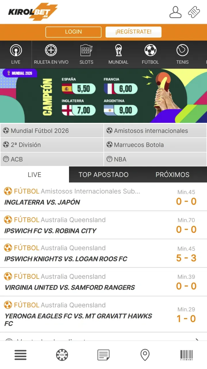 En Kirolbet encontrarás los mejores partidos para apostar.
