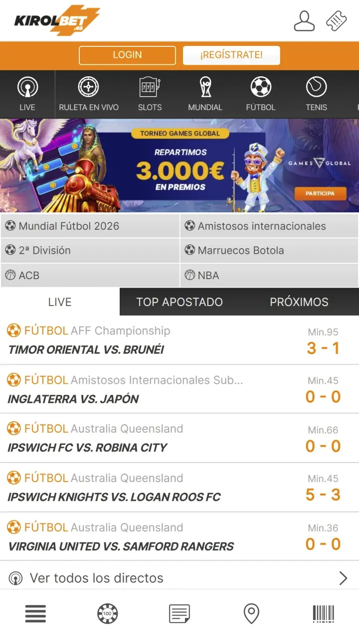 Juega y haz tus apuestas en la aplicación de Kirolbet.