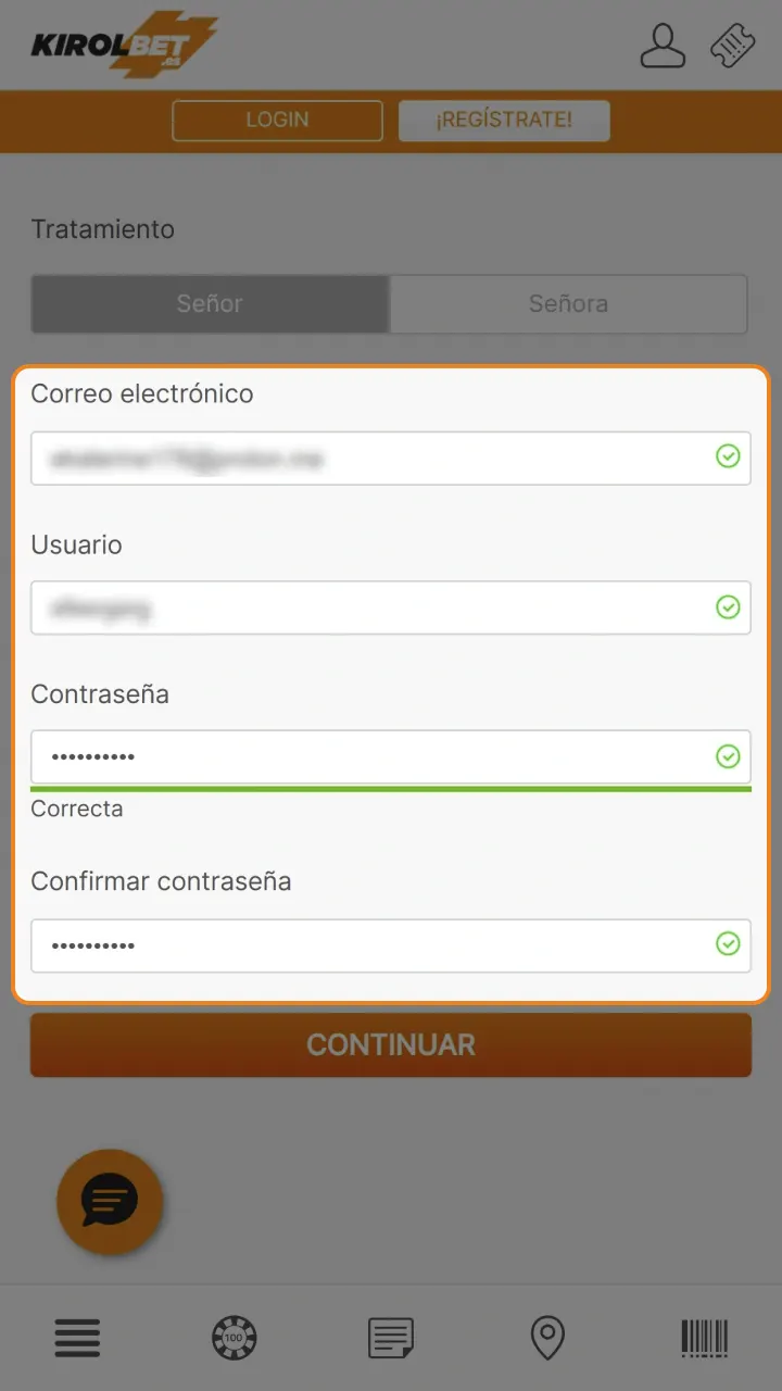Elige el método de registro que prefieras en Kirolbet.