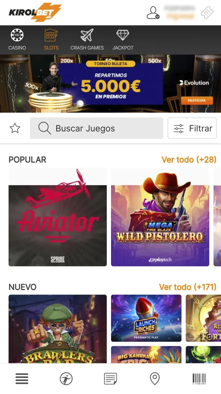 Explore el catálogo completo de entretenimiento para que elige tu juego y empieza a apostar en Kirolbet.