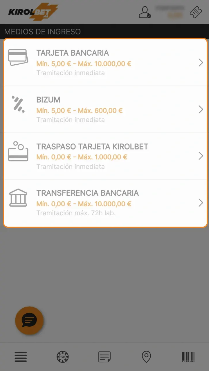 Elige un método de pago seguro para realizar un depósito en Kirolbet.