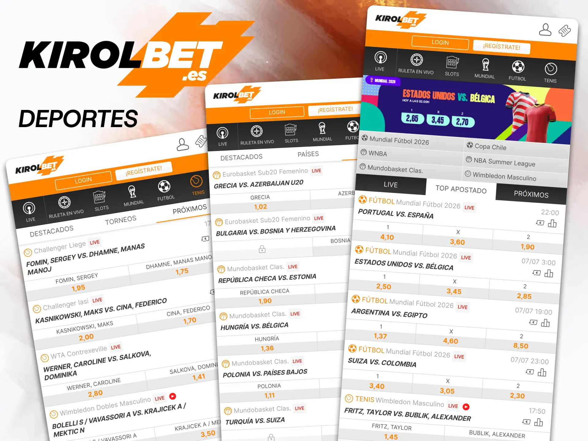 Accede a miles de apuestas gracias a la amplia selección de deportes disponibles en la aplicación Kirolbet.