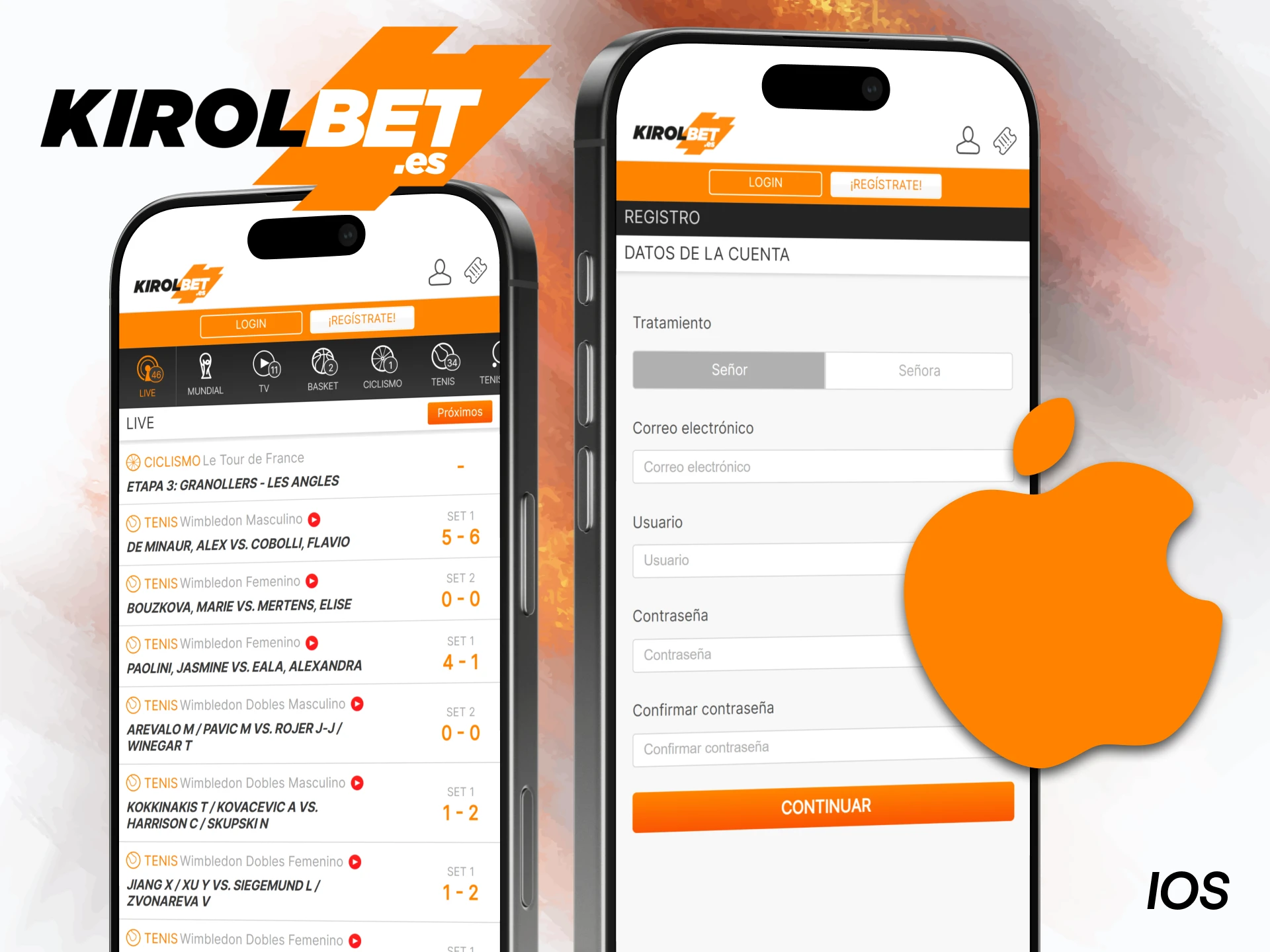 Busca e instala la aplicación Kirolbet para iOS directamente desde la App Store oficial.