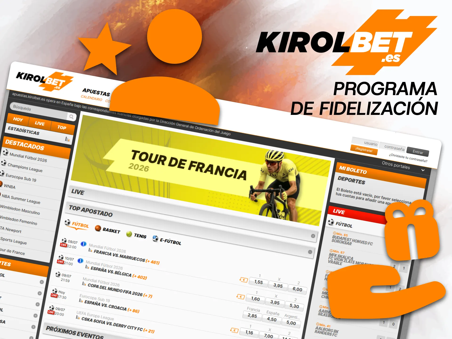 Gana puntos con cada apuesta y canjéalos por fantásticos premios al unirte al programa de fidelidad de Kirolbet.