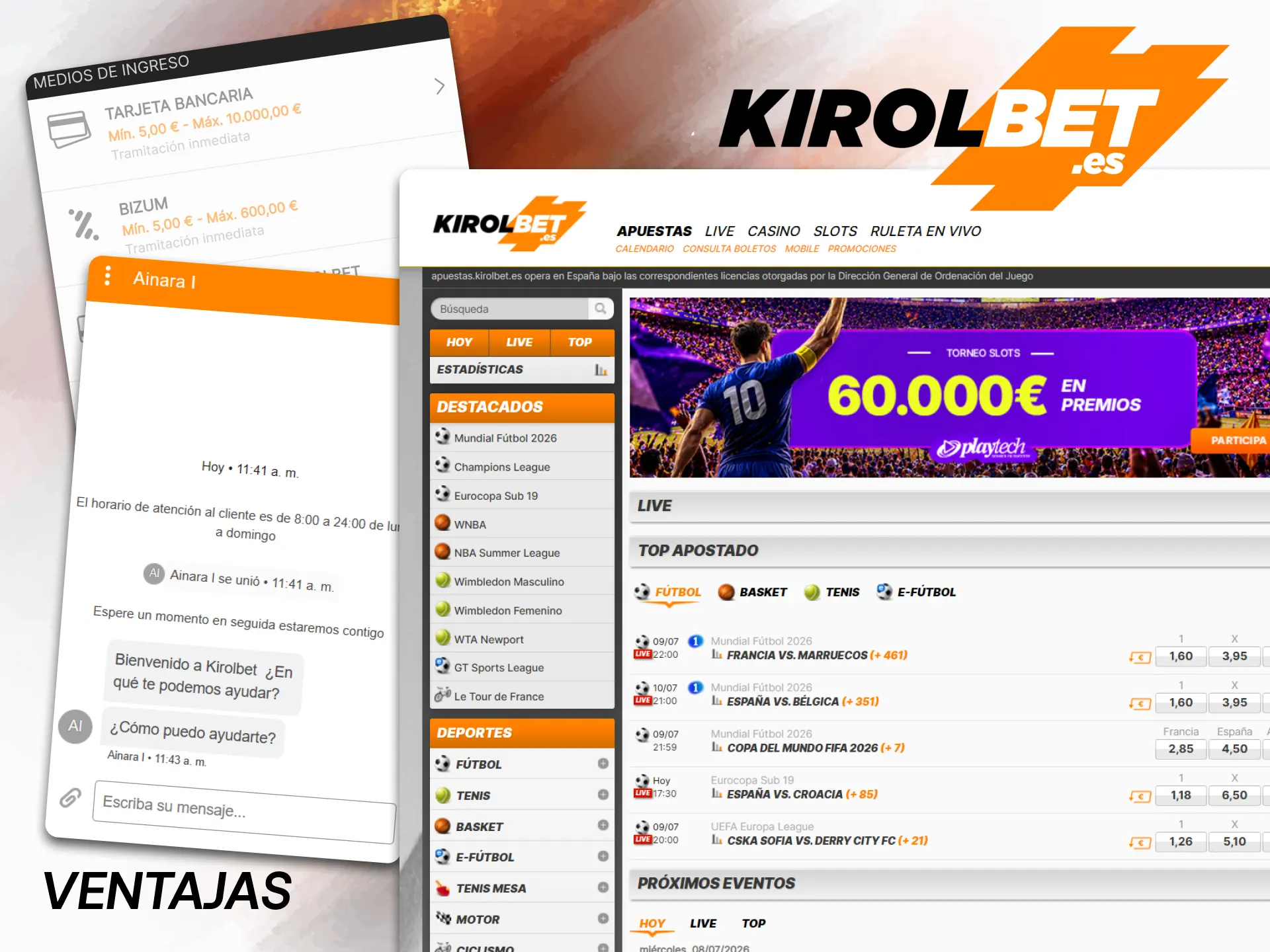 Descubre todas las ventajas que Kirolbet ofrece a los jugadores de España.
