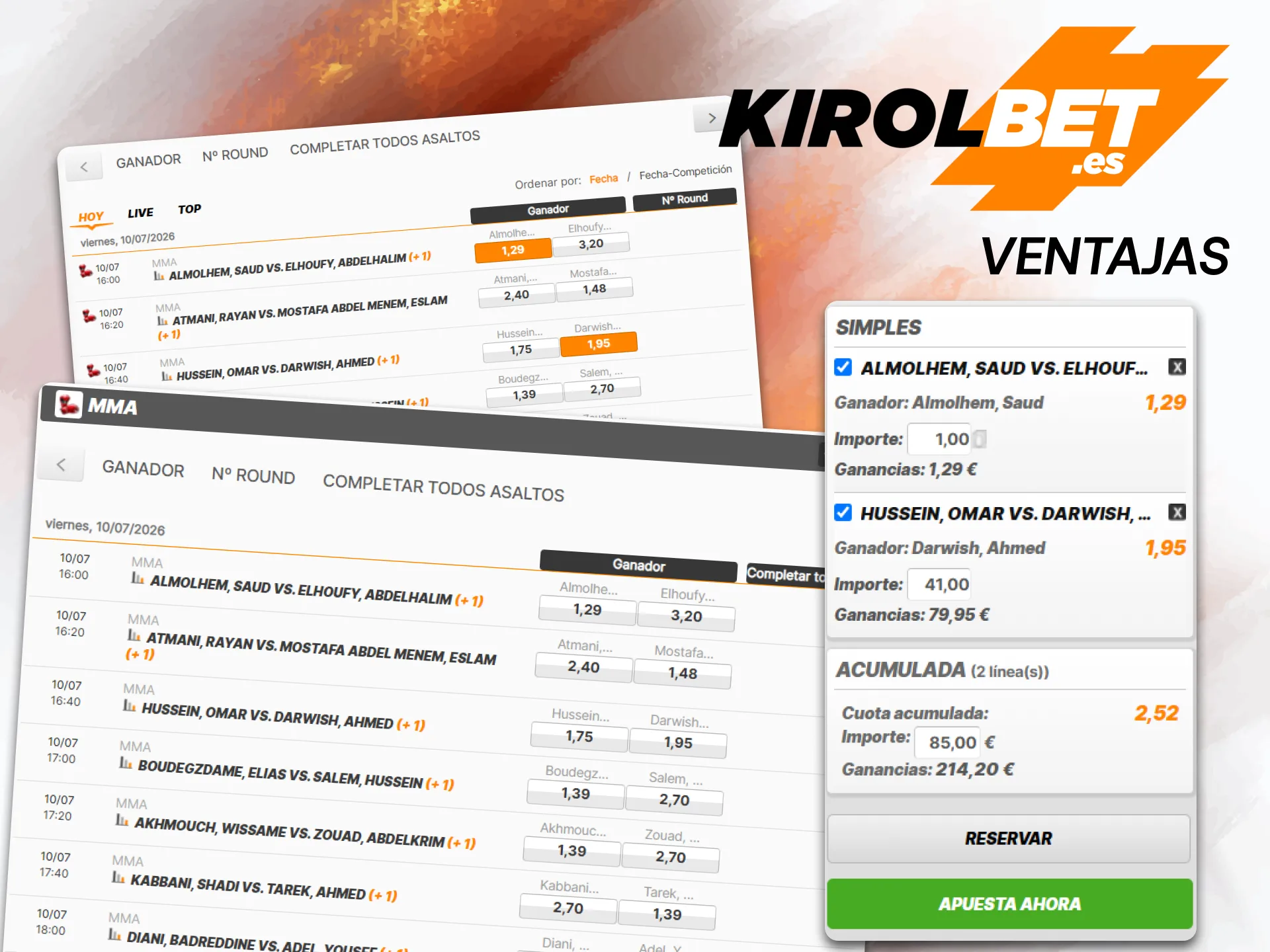 Aprovecha las importantes ventajas de las apuestas en MMA con Kirolbet.