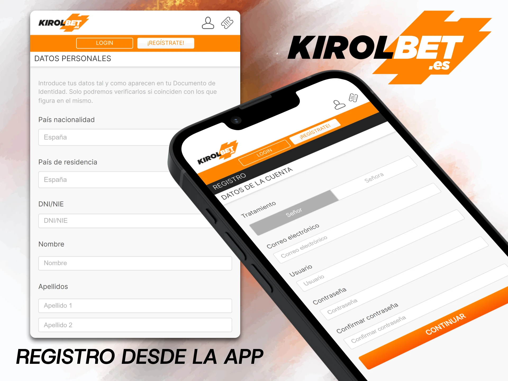 Descubre cómo registrarte de forma rápida y segura en Kirolbet a través de la aplicación móvil.